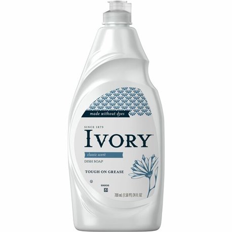 Ivory Ultra Classic Dish Liquid - Concentrate - 24 fl oz (0.8 quart) - Mild ScentBottle - 10 / Carton - Long Lasting - Clear