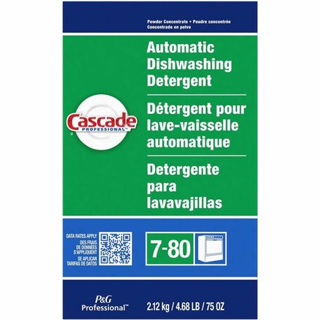 Cascade Professional Automatic Dishwasher Detergent Powder - For Dish - 75 oz (4.69 lb) - Fresh Scent - 1 Each - White