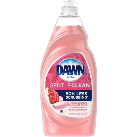 Dawn Gentle Clean Dish Soap - 24 fl oz (0.8 quart) - Pomegranate & Rose Water Scent - 1 Each - Pink