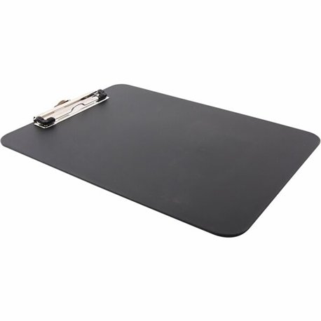 Mobile OPS Unbreakable Recycled Clipboard - 9" x 12" - Clamp - Heavy Duty - Polypropylene - Black - 1 Each