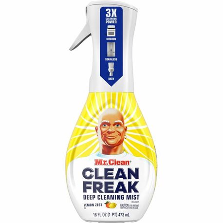 Mr. Clean Deep Cleaning Mist - 16 fl oz (0.5 quart) - Lemon Zest Scent - 6 / Carton - Easy to Use, Disinfectant, Deodorize, Phos