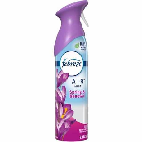 Febreze Odor-Fighting Air Freshener - Spray - 8.8 fl oz (0.3 quart) - Spring & Renewal - 1 Each - Odor Neutralizer, VOC-free