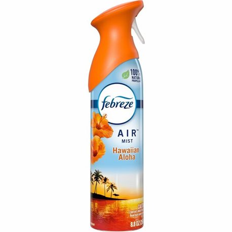 Febreze Air Freshener Spray - Spray - 8.5 fl oz (0.3 quart) - Hawaiian Aloha - 1 Each - Odor Neutralizer, VOC-free