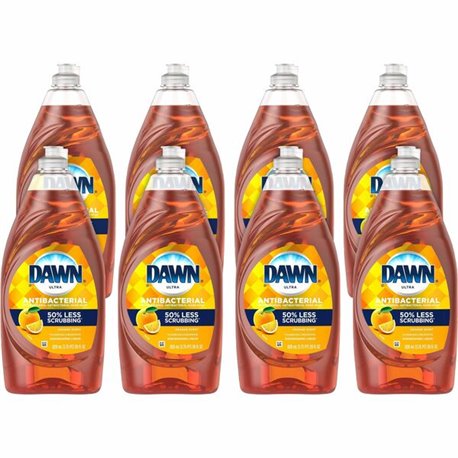 Dawn Ultra Antibacterial Dish Soap - 28 fl oz (0.9 quart) - Citrus Scent - 8 / Carton - Antibacterial, Residue-free, Streak-free