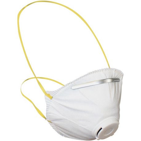 ProGuard Particulate Respirators w/Exhalation Valve - Universal Size - Respiratory, Dust, Pollen, Mist, Grass Protection - White