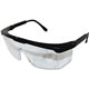 ProGuard Classic 801 Single Lens Safety Eyewear - Universal Size - Ultraviolet, Impact Protection - Polycarbonate - Black, Clear