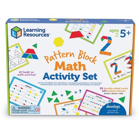 Learning Resources Pattern Block Math Activity Set - Theme/Subject: Fun - Skill Learning: Addition, Mathematics, Symmetry, Patte