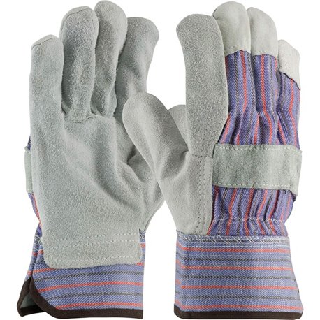 PIP ProtectiveLeather Palm Work Gloves - Large Size - Gunn-cut - White - Comfortable, Durable, Wear Resistant, Breathable, Flexi