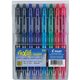 FriXion Erasable Gel Pen - Fine Pen Point - 0.7 mm Pen Point Size - Retractable - Pink, Red, Green, Turquoise, Blue, Purple, Nav