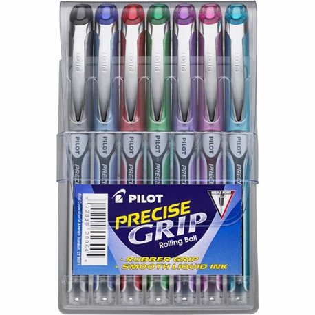 Pilot Precise Grip Extra-Fine Capped Rolling Ball Pens - Extra Fine Pen Point - 0.5 mm Pen Point Size - Needle Pen Point Style -