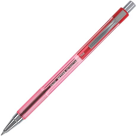 Pilot Better Retractable Ballpoint Pens - 0.7 mm Pen Point Size - Refillable - Retractable - Red - Translucent Barrel - 1 Dozen