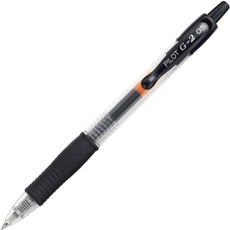 Pilot G2 Gel Ink Rolling Ball Pen - Extra Fine Pen Point - 0.5 mm Pen Point Size - Refillable - Retractable - Black Gel-based In