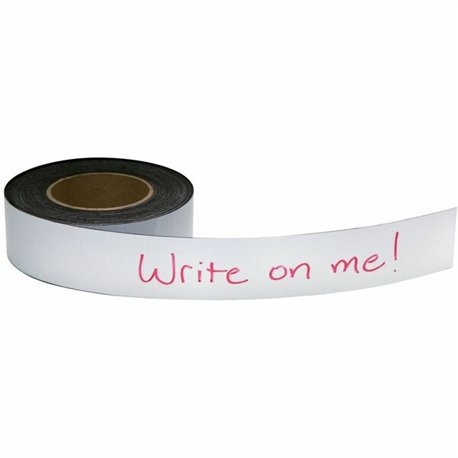 Zeus Magnetic Labeling Tape - 16.67 yd Length x 2" Width - For Labeling, Shelf Labeling - 1 / Roll - White