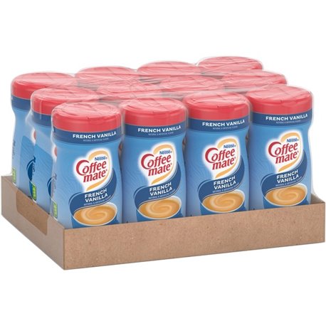 Coffee mate French Vanilla Powdered Creamer Canister - Gluten-Free - French Vanilla Flavor - 15 oz Canister - 12 / Carton