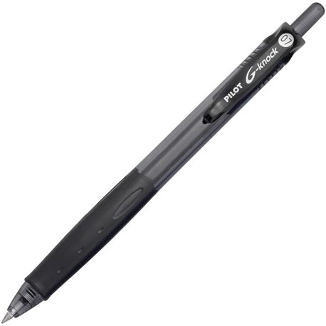 Pilot BeGreen G-Knock Retractable Gel Ink Pens - Fine Pen Point - 0.7 mm Pen Point Size - Refillable - Retractable - Black Gel-b