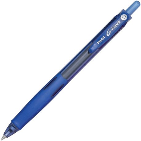 Pilot BeGreen G-Knock Retractable Gel Ink Pens - Fine Pen Point - 0.7 mm Pen Point Size - Refillable - Retractable - Blue Gel-ba