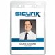 SICURIX ID Badge Holder - Vertical - 2.4" x 3.4" x - Vinyl - 12 / Pack - Clear