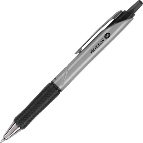 Pilot Acroball Pro Hybrid Ink Ballpoint Pen - Medium Pen Point - 1 mm Pen Point Size - Refillable - Retractable - Black Advanced