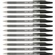 Pilot Better BP-S Ball Stick Pens - Fine Pen Point - 0.7 mm Pen Point Size - Refillable - Black - Crystal, Clear Barrel - Stainl