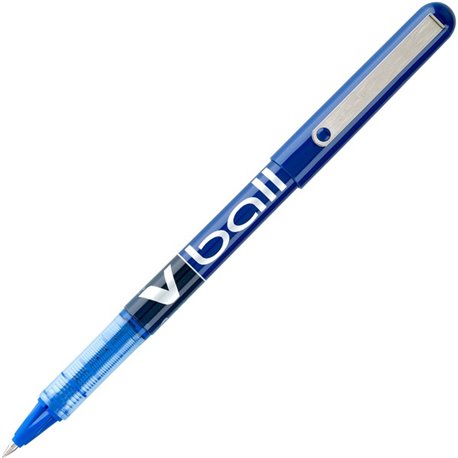 Pilot Vball Liquid Ink Pens - Fine Pen Point - 0.5 mm Pen Point Size - Blue - Blue Barrel - 1 Dozen