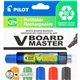 Pilot BeGreen Refillable VBoard Dry-erase Marker - Broad Marker Point - Chisel Marker Point Style - Refillable - Orange, Green, 