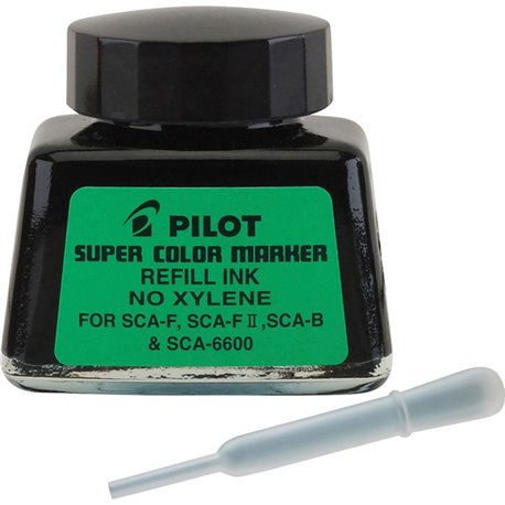 Pilot Super Color Marker Refill Ink - Black 1 fl oz Ink - Quick-drying Ink, Water Proof, Low Odor, Xylene-free, Eco-friendly - 1