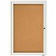 Quartet Enclosed Bulletin Board for Indoor Use - 36" Height x 24" Width - Brown Natural Cork Surface - Hinged, Self-healing, Sha