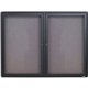Quartet Enclosed Bulletin Board - 36" Height x 48" Width - Gray Fabric Surface - Hinged, Durable, Shatter Proof, Self-healing - 