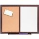 Lorell Combo Dry-Erase/Cork Board - 24" (2 ft) Width x 18" (1.5 ft) Height - Melamine Surface - Mahogany Wood Frame - 1 Each