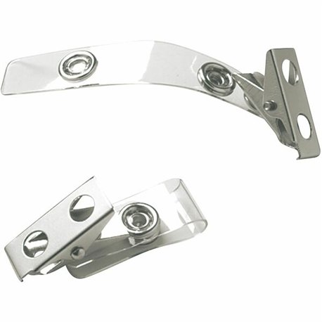 SICURIX ID Strap Clip Adapter - for Badge - Pre-punched - 25 / Pack - Clear - Vinyl
