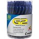 G2 Retractable Gel Ink Pens with Blue Ink - Fine, Medium Pen Point - 0.7 mm Pen Point Size - Refillable - Retractable - Blue - G