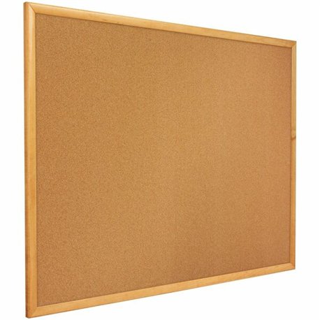 Quartet Classic Series Cork Bulletin Board - 24" Height x 36" Width - Brown Natural Cork Surface - Self-healing, Flexible, Durab