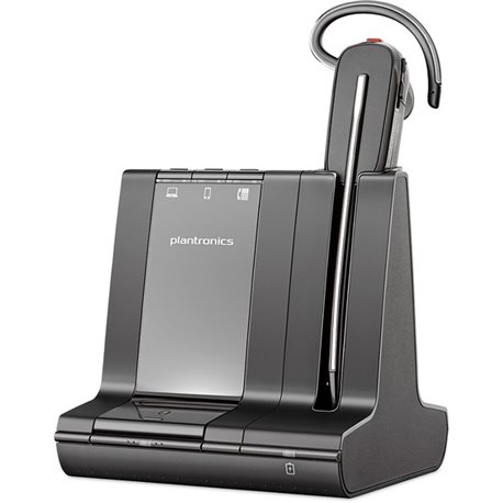 Plantronics Savi 8240 Office Headset - Mono - Wireless - Bluetooth - Monaural - Noise Canceling - Black