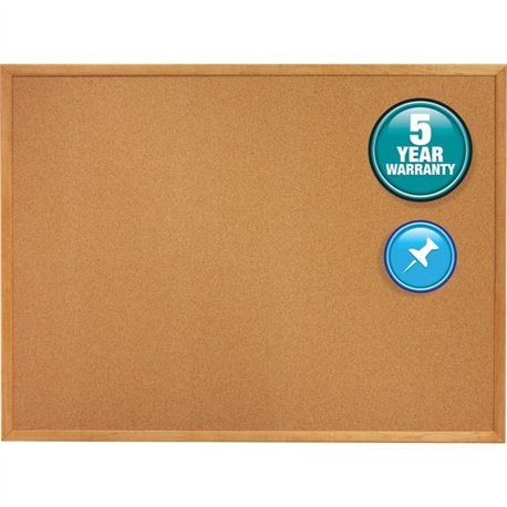 Quartet Classic Series Cork Bulletin Board - 48" Height x 72" Width - Brown Natural Cork Surface - Self-healing, Flexible, Durab