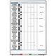 Quartet Matrix 36-employee In/Out Board - 34" Height x 23" Width - White Natural Cork Surface - Magnetic, Durable - Silver Frame