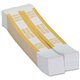 PAP-R Currency Straps - 1.25" Width - Self-sealing, Self-adhesive, Durable - 20 lb Basis Weight - Kraft - White, Yellow - 1000 /