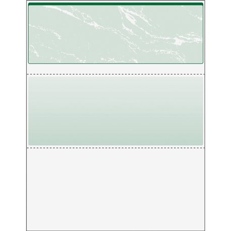 DocuGard High Security Green Marble Business Checks with 11 Features to Prevent Fraud - Letter - 8 1/2" x 11" - 24 lb Basis Weig