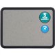 Quartet Contour Bulletin Board - 24" Height x 18" Width - Faux Granite Surface - Self-healing, Durable - Black Frame - 1 Each