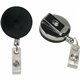 SICURIX Heavy-Duty ID Card Reel with Belt Clip - Plastic - 1 Each - Black