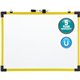 Quartet Industrial Magnetic Whiteboard - 72" (6 ft) Width x 48" (4 ft) Height - White Painted Steel Surface - Bright Yellow Alum