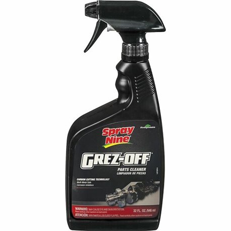 Spray Nine Grez-Off Parts Cleaner Degreaser - For Tool, Floor, Wall, Stainless Steel, Chrome, Engine, Machinery, Workbench, Asph