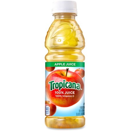 Tropicana 100% Apple Juice - 10 fl oz (296 mL) - 24 / Carton