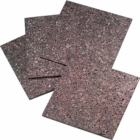 Quartet Frameless Modular Dark Cork Tiles - 12" Height x 12" Width - Brown Cork Surface - Self-stick, Self-healing - 4 / Pack