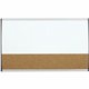 Quartet Arc Cubicle Combination Board - 30" (2.5 ft) Width x 18" (1.5 ft) Height - White Cork Surface - Silver Aluminum Frame - 