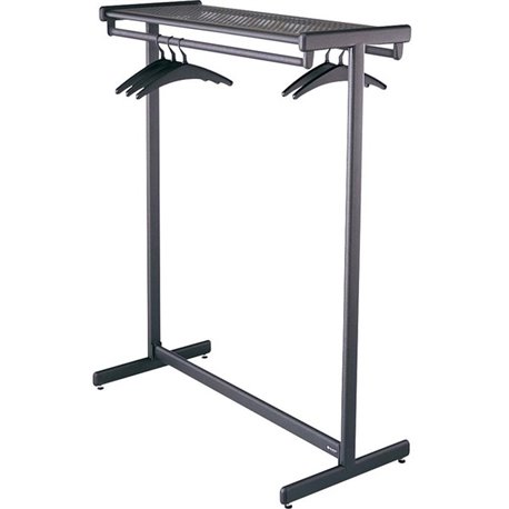 Quartet Double-Sided Garment Rack - Freestanding - 48" Width x 61.5" Height - Black Powder Coat