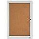 Quartet Enclosed Cork Bulletin Board for Outdoor Use - 36" Height x 24" Width - Brown Cork Surface - Hinged, Wear Resistant, Tea