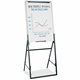 Quartet Futura Easel Whiteboard/Flip Chart - 26" (2.2 ft) Width x 35" (2.9 ft) Height - White Melamine Surface - Black Frame - R