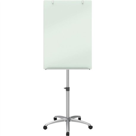Quartet Infinity Mobile Easel with Glass Dry-Erase Board - 24" (2 ft) Width x 77" (6.4 ft) Height - Silver Tempered Glass Surfac