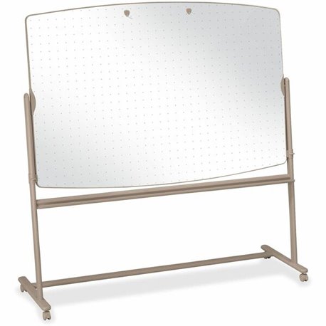 Quartet Large Reversible Total Erase Mobile Easel - 72" (6 ft) Width x 48" (4 ft) Height - White Surface - Neutral Metal Frame -