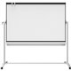Quartet Magnetic Mobile Presentation Easel - 48" (4 ft) Width x 36" (3 ft) Height - White Painted Steel Surface - Graphite Frame